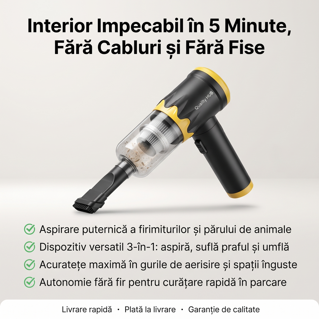 Aspirator Auto Portabil 4in1