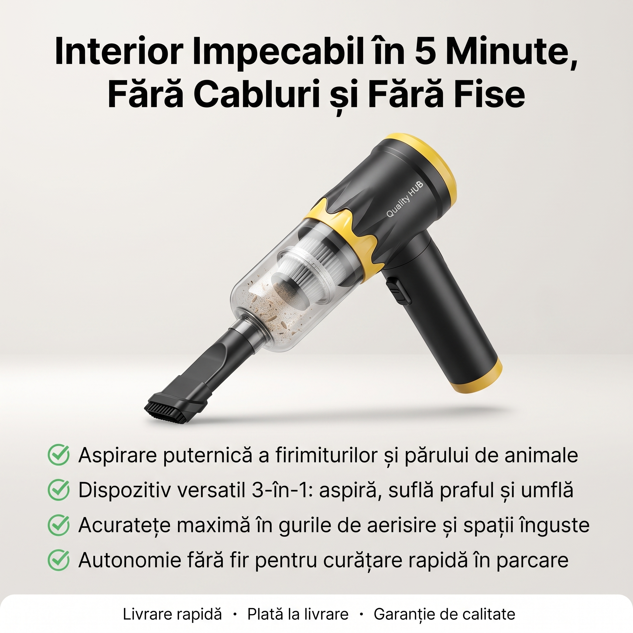 Aspirator Auto Portabil 4in1